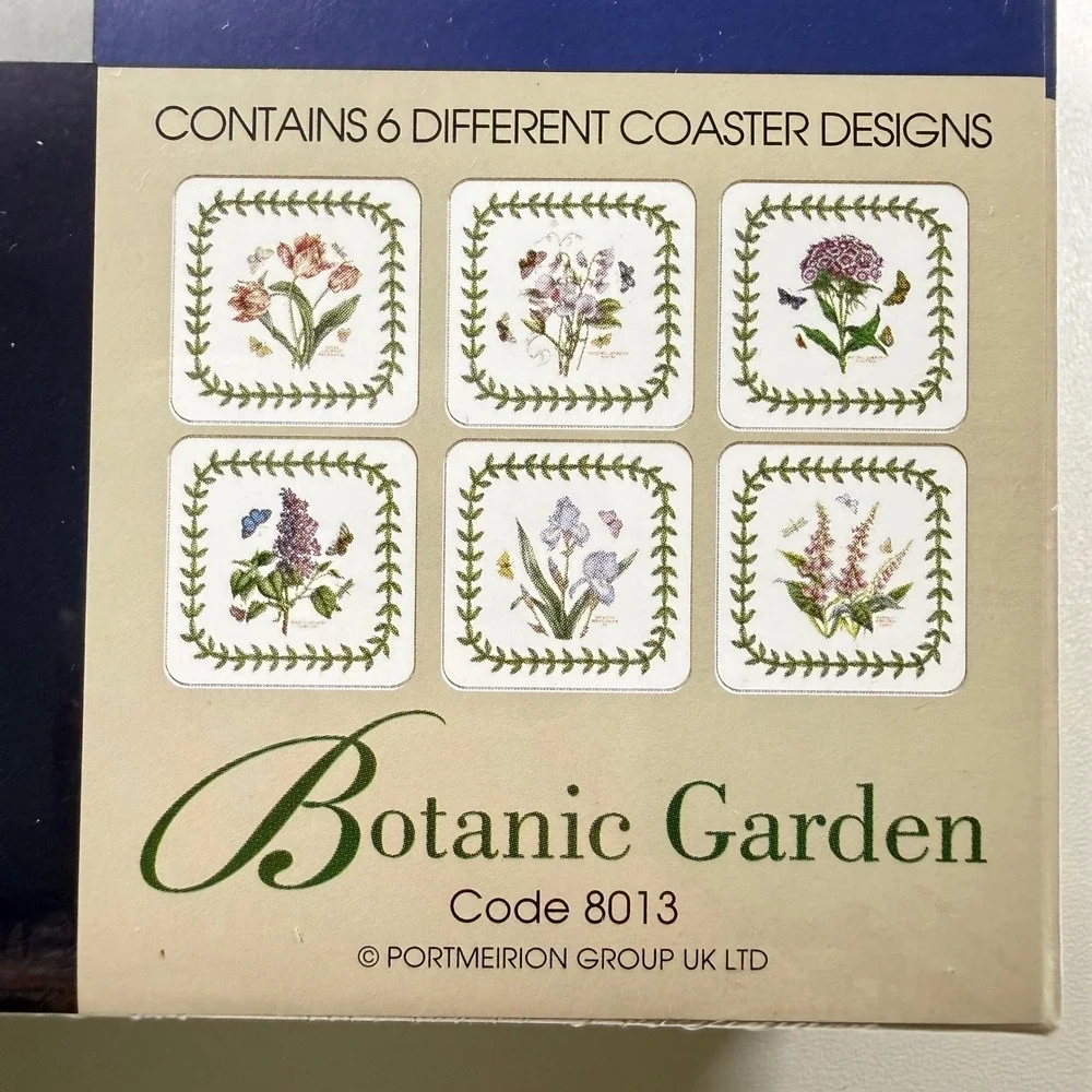 PORTMEIRION Pimpernel Botanic Garden Cork Backed Coasters 2 Sets of 6 Floral